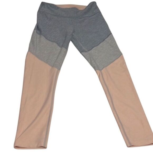 Outdoor Voices Blue Gray Pink Colorblock Athletic Leggings Size Medium - Picture 2 of 9